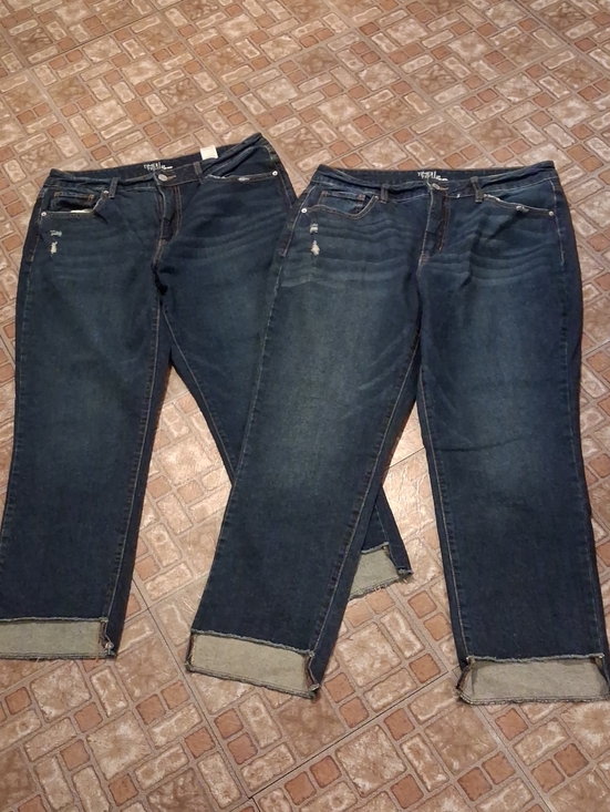 Time and Tru Denim - Time and Tru Dark Blue Cropped Ankle Jeans Size 15 High Rise
